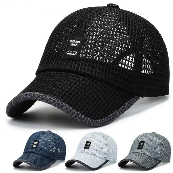 Bandeau Anti-Transpiration Respirant Casquette De Baseball Pour Hommes Unisexe Chapeau De Soleil Protection Solaire Casquette En Maille A Sèchage Rapide Occasions En Plein Air