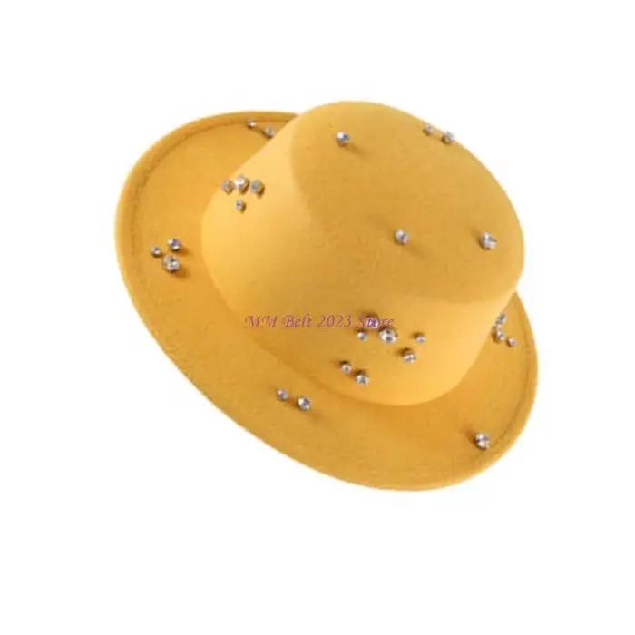 49ME – chapeau plat scintillant avec couvre-chef polyvalent clouté