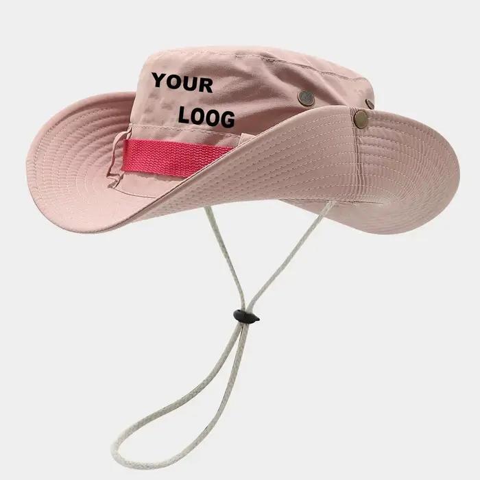 Chapeau de pêcheur unisexe en coton solide avec bord large pour femmes et hommes, multifonctionnel, ajustement réglable, style sport, adapté pour toutes les saisons et occasions extérieures