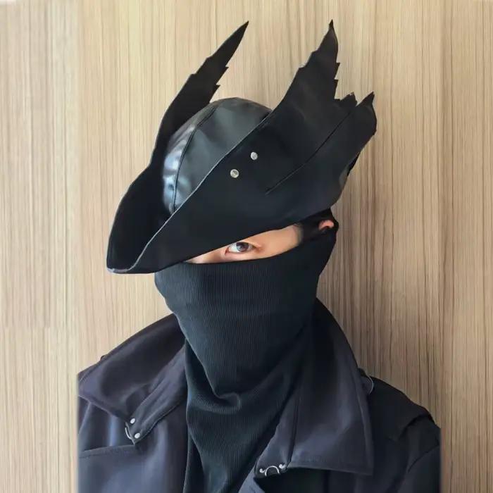 Nouveau Chapeau Unisexe en Cuir PU Style Gothique Assassin Chasseur