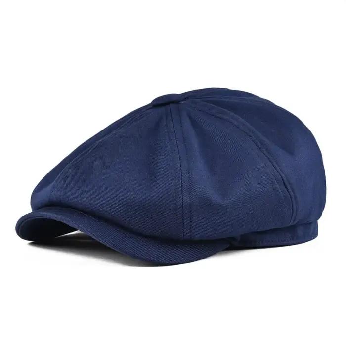 BOTVELA casquette gavroche hommes sergé coton chapeau 8 panneau
