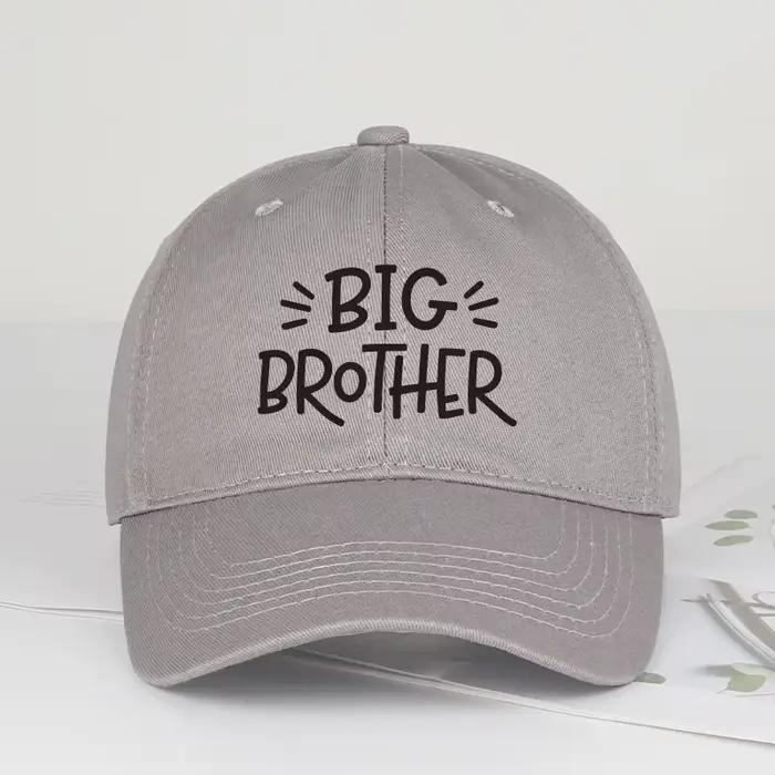 Casquette de baseball Coolwind BIG BROTHER avec imprimé lettres et visière souple
