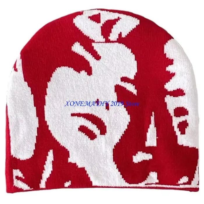 F42F bonnets tricotés coupe-vent avec Portrait humain pour adultes