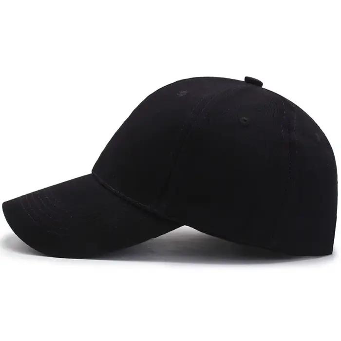 Casquette de baseball noire pour hommes et femmes, casquette sport réglable en coton et polyester, protection solaire UPF 50+, pour toutes les saisons et occasions en plein air
