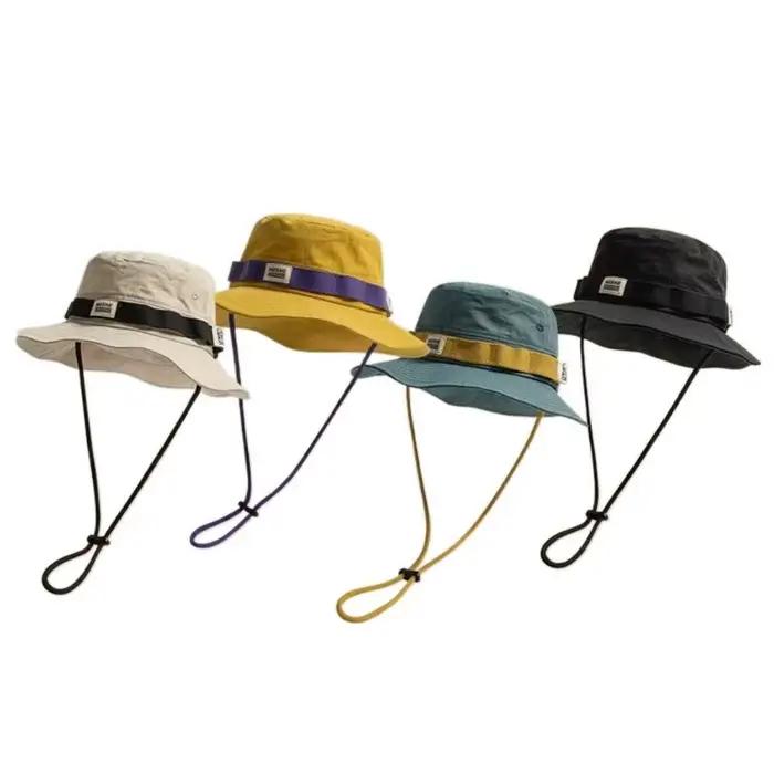 Chapeau de pêcheur Vintage contrasté de voyage pour hommes et femmes
