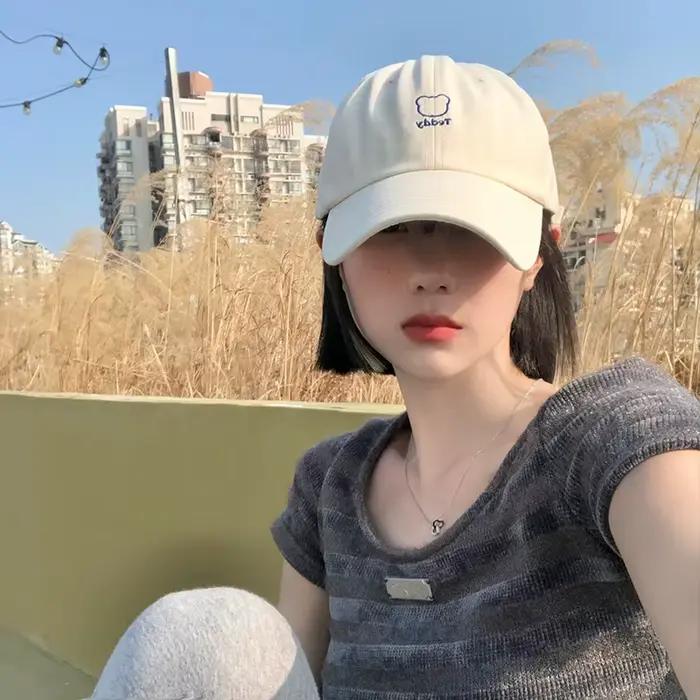 Ours broderie femmes Baseball chapeau unisexe réglable Snapback casquette à visière couleur unie coton Bonnet filles Sport de plein air pare-soleil