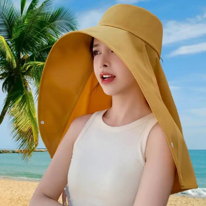 Chapeau de pêcheur pour femme avec protection solaire intégrale du visage et du cou