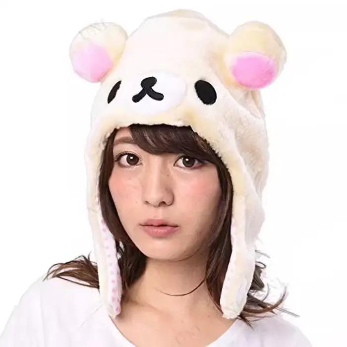 Rilakkuma Korilakkuma ours en peluche Ushanka chapeau Kawaii mignon