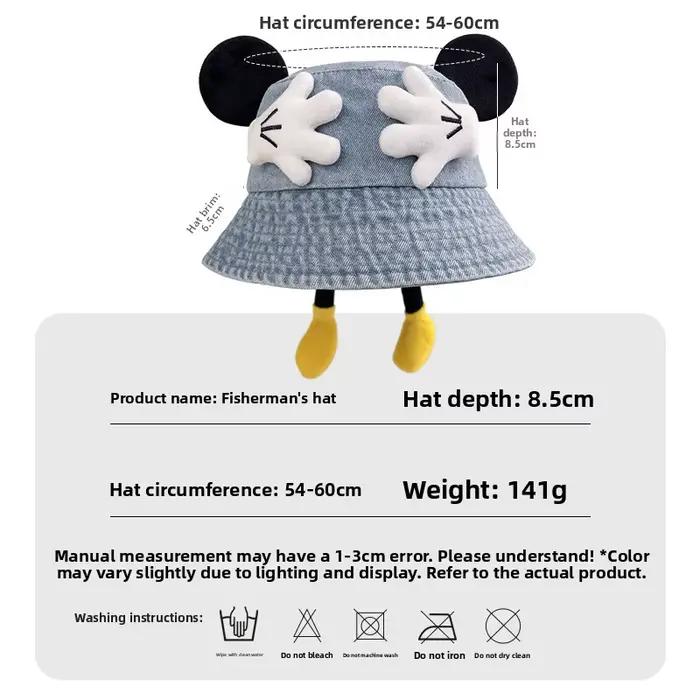 Chapeau de pêcheur en denim lavé pour femmes