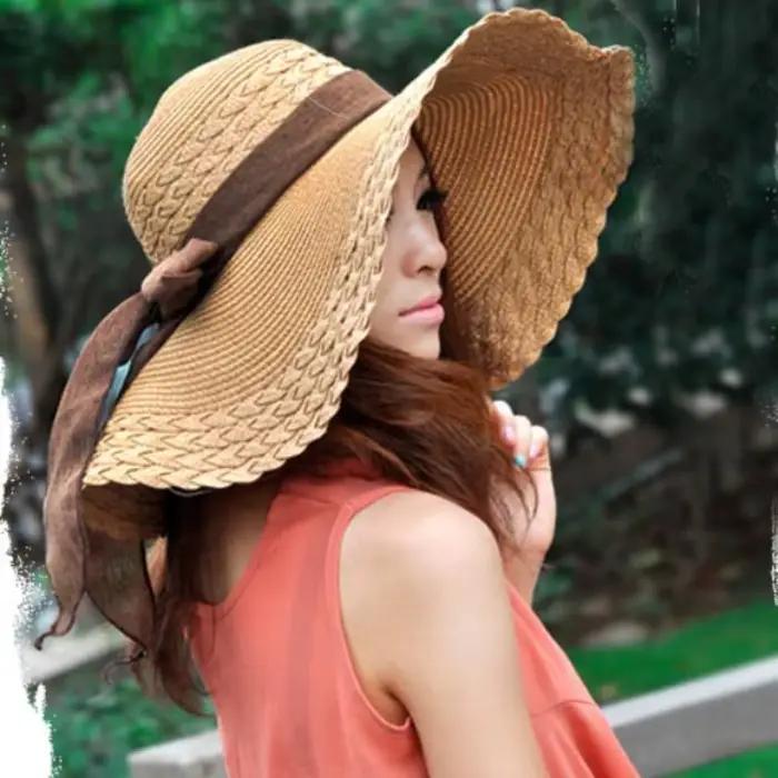Chapeaux de paille de style coréen pour femmes