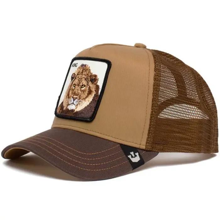 Casquette de baseball en maille légère et ajustable avec broderies d'animaux Panther noir Tigre Loup pour homme femme occasions décontractées activités de plein air