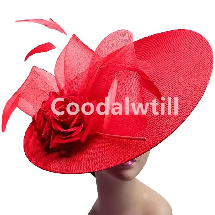 Chapeau Fascinateur à Grandes Fleurs pour Femmes, Polyvalent, Style Fashion, Idéal pour Mariages, Soirées de Gala et Autres Occasions Spéciales