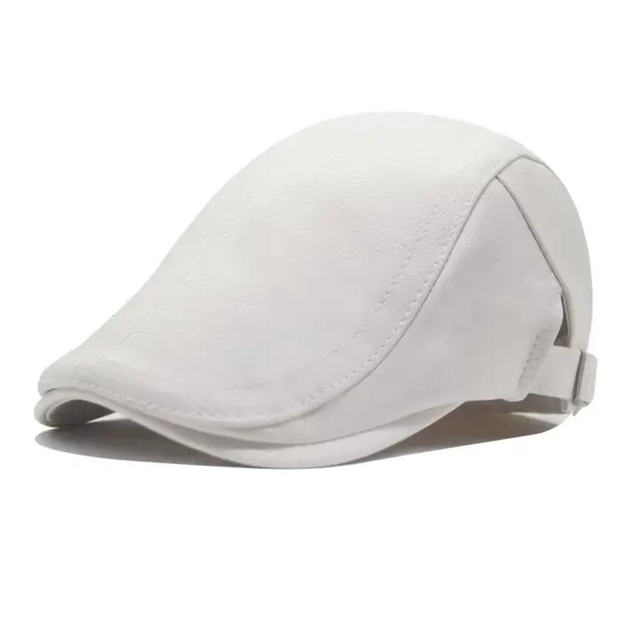 Casquette en cuir pour hommes