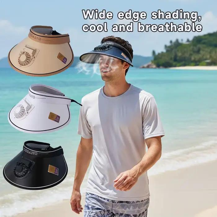 Chapeau ventilateur à large bord avec 3 vitesses réglables