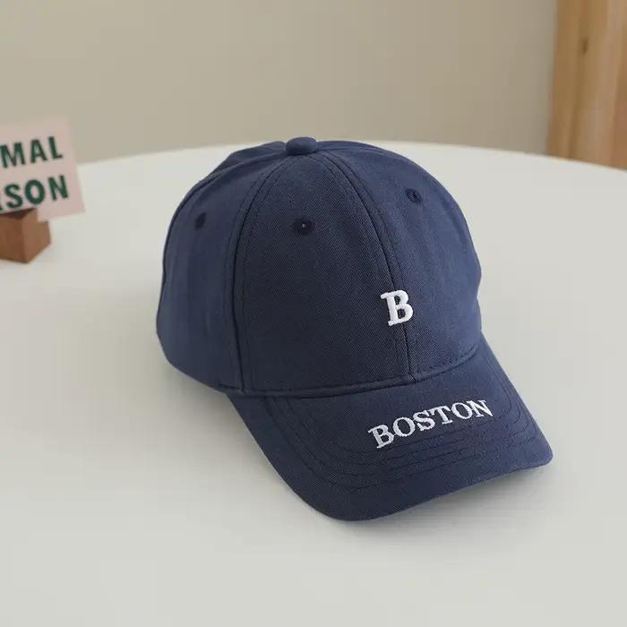 Casquette de baseball en coton brodée avec la lettre « BUSTON »