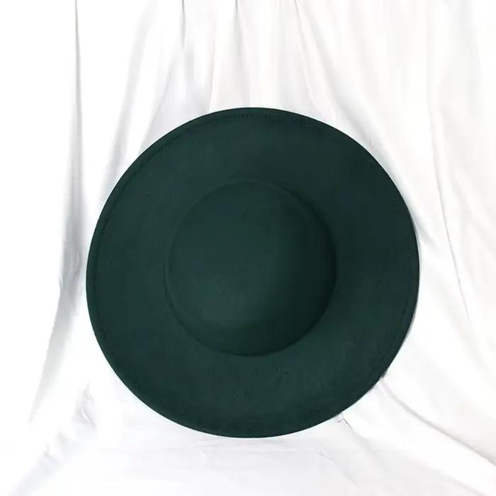 Chapeau de jazz classique fedora français à dessus plat pour hommes et femmes