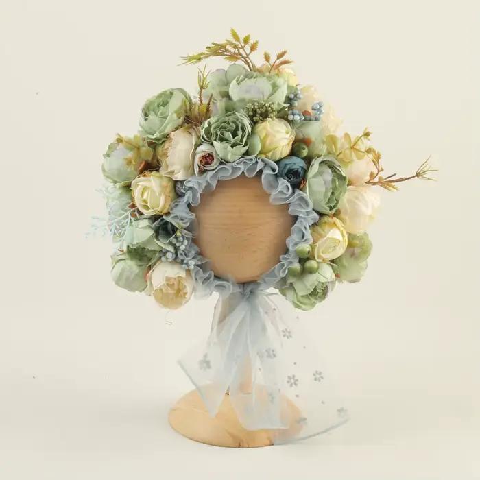 Bonnet Floral Vintage pour bébé fille