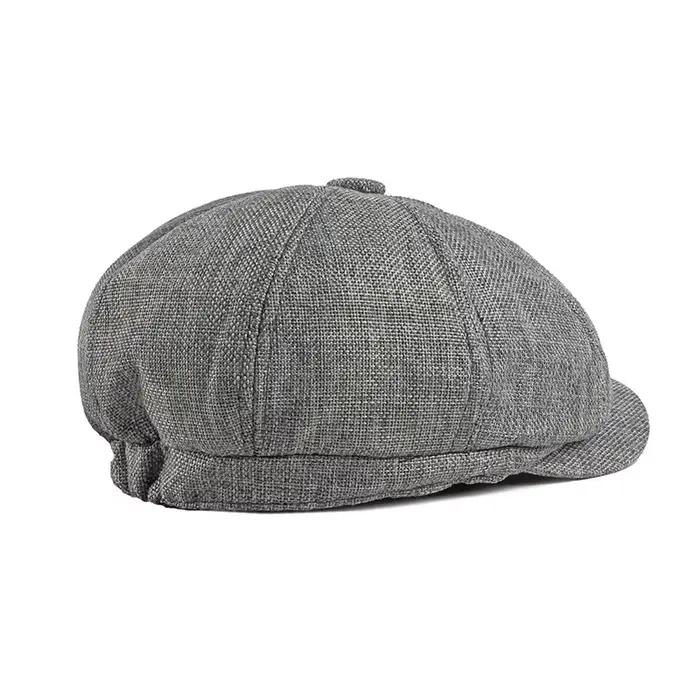 Bérets classiques en lin chapeaux pour hommes été respirant casquettes de gavroche Boina Hombre Gatsby chapeau décontracté femmes Gorras Para Mujer casquette plate