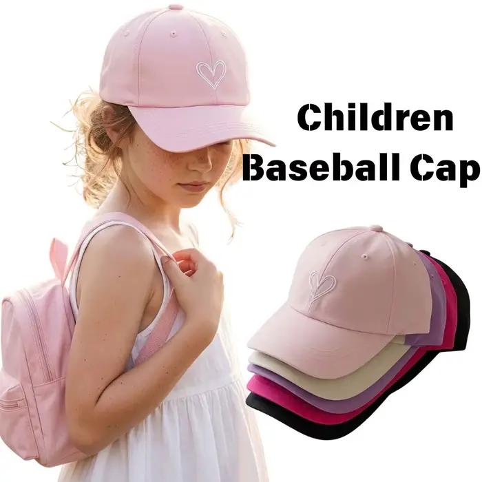 Casquette de baseball brodée Cœur d'amour mignon pour garçons et filles