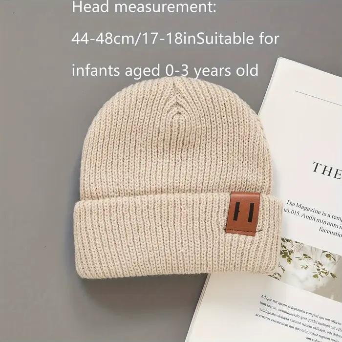 Chapeau Tricoté Doux pour Nouveau-Né Mignon Adapté à L'Étirement Léger et Chaud Pour L'Hiver Tous Les Styles Occasions Spéciales