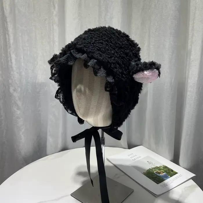 Chapeau décoratif d'oreille de mouton pour femmes