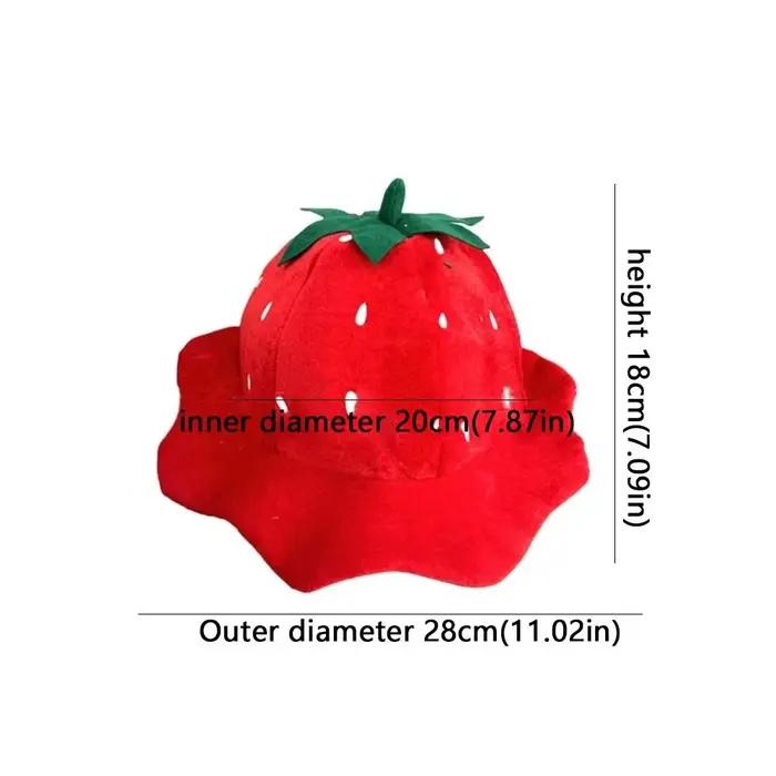 Chapeau de fraise en peluche en peluche saphir profond pour fêtes mascarades carnavals Halloween occasions spéciales enfants adultes