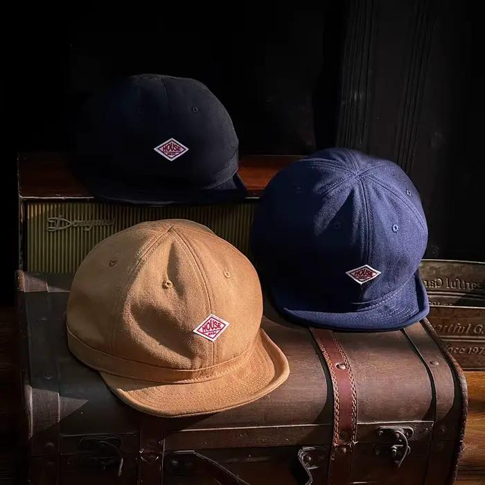 Casquette de baseball rétro à bord court pour homme