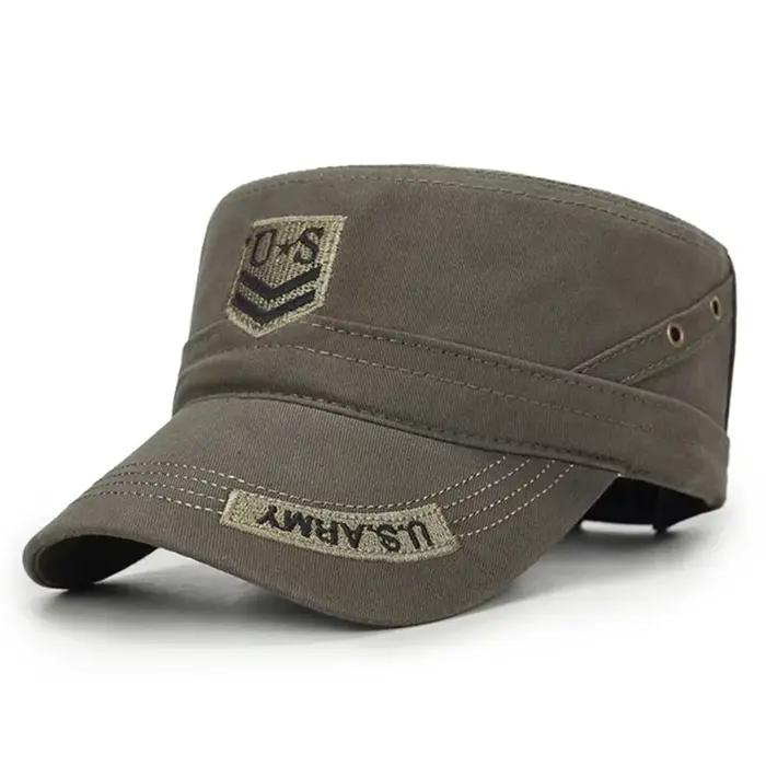 Casquette militaire brodée de lettres américaines