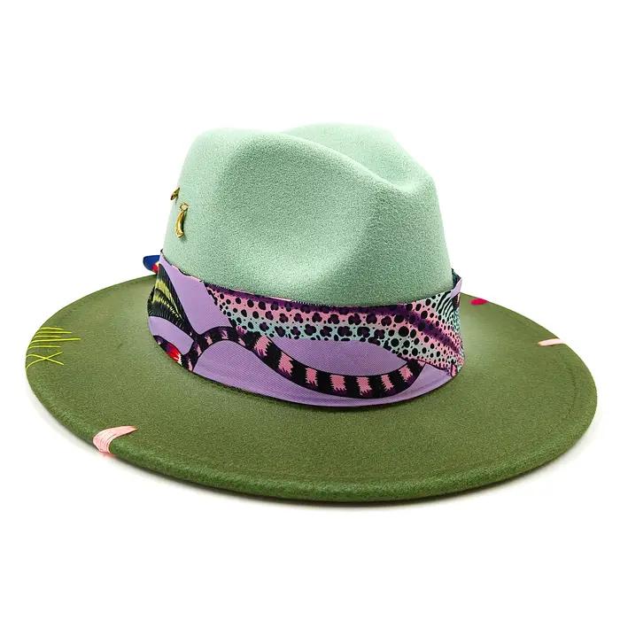 Chapeau Fedoras cousu à la main Panneau