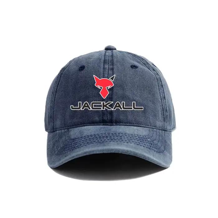 Jackall leurres Logo appâts de pêche casquettes de Baseball chapeaux en détresse casquette hommes femmes rétro en plein