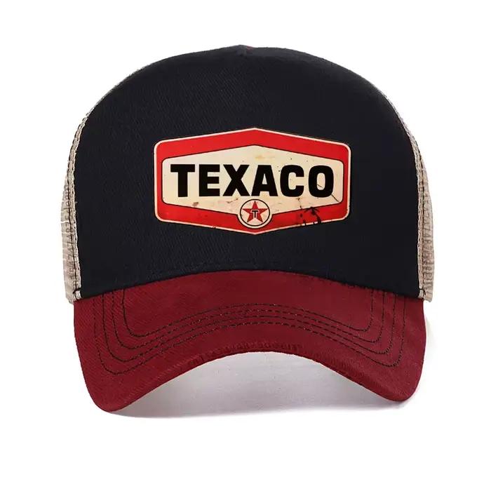 Casquette de baseball Texaco en coton imprimé, style sportif pour homme et femme, ajustement réglable, confort respirant pour toutes les saisons