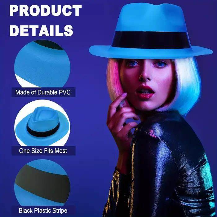 Chapeaux de fête de Style mafia néon