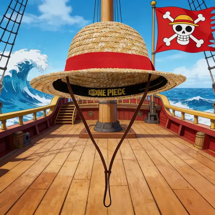 Chapeau de paille Luffy sous licence officielle One Piece