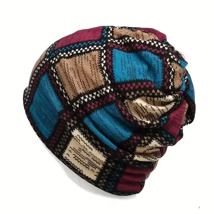 Bonnet imprimé Vintage automne et hiver