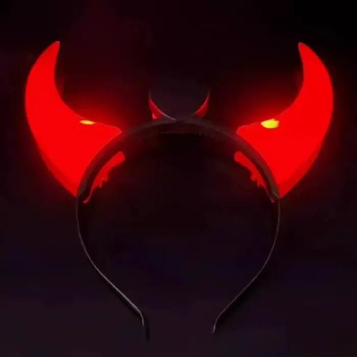 Bandeau en corne de diable à lumière rouge