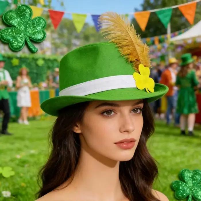 Chapeau Festival plumes irlandais à mode