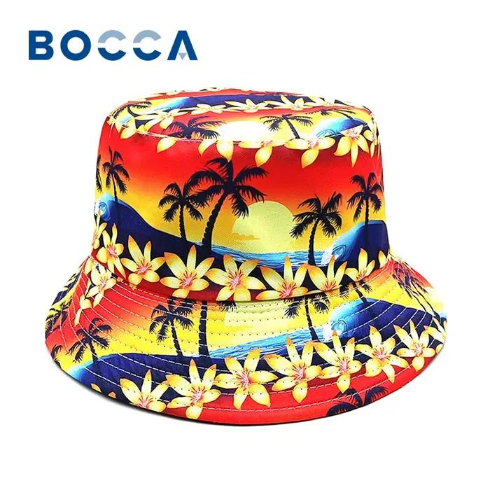 Casquettes de plage et de voyage en plein air avec motif hawaïen Bocca