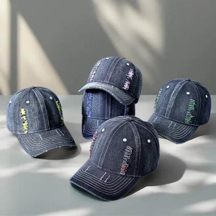 Casquette de Baseball en Denim pour hommes et femmes