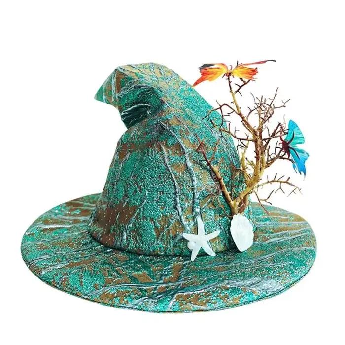 Chapeau pointu design torsadé polyester taille réglable femme style sport occassions spéciales voyage soirees costumées