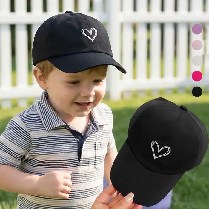 Casquette de baseball brodée Cœur d'amour mignon pour garçons et filles