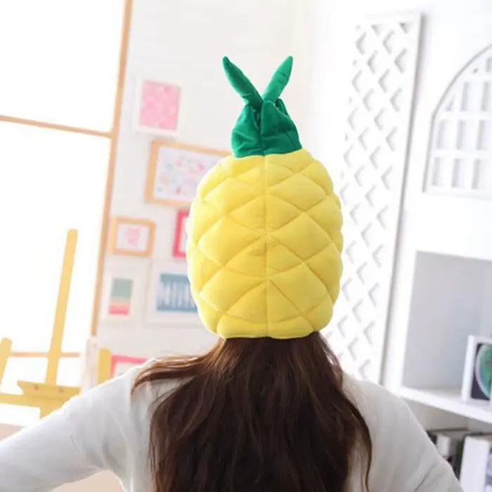 Chapeau en peluche fruits d'ananas drôle