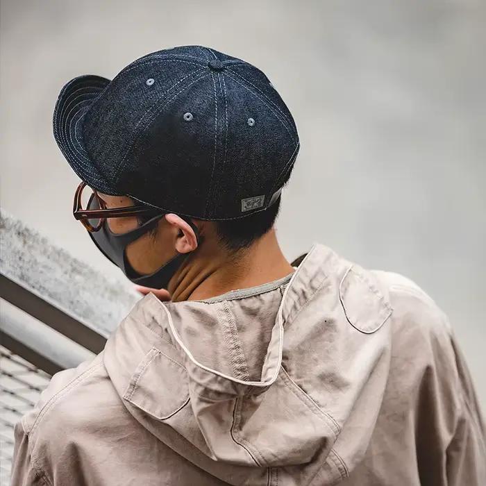 Maden rétro casquette à visière pour hommes béret de créateur streetwear à bord court chapeau à rabat décontracté gavroche chapeaux jean bleu kaki Amekaji porter