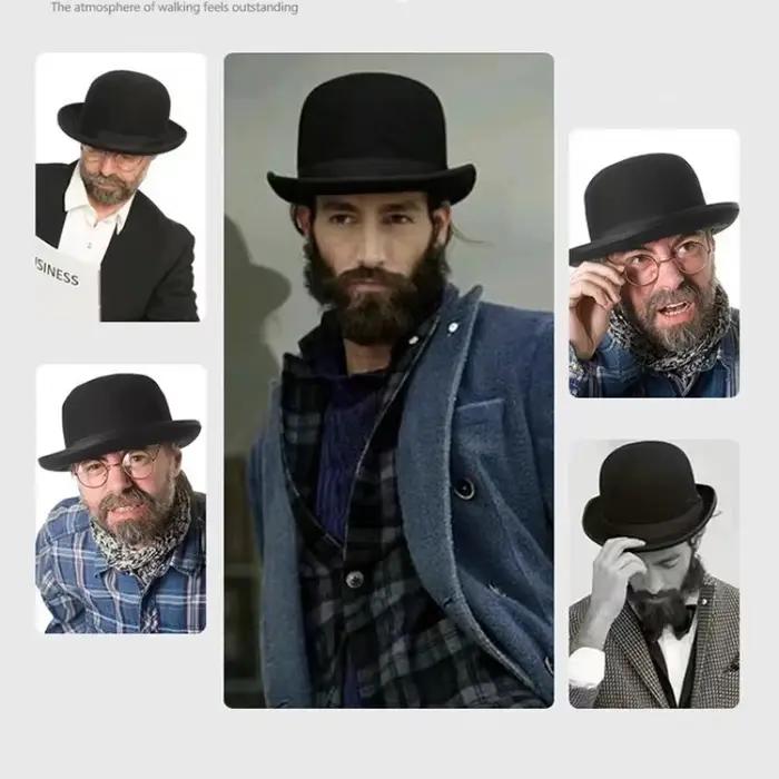 Chapeau melon 100% laine pour hommes