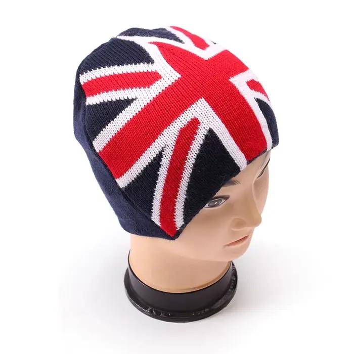 Bocca Angleterre drapeau tricoté Chapeau hiver Bonnet chapeaux pour hommes femmes Y2K chaud