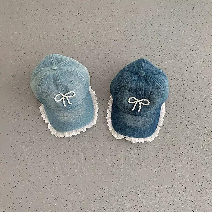 Casquette de baseball en jean bleu pour fille princesse