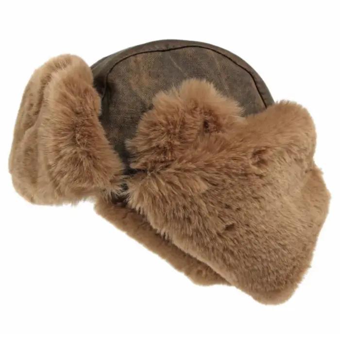 Chapeau russe épais chaud hiver chapeaux pour hommes femmes fourrure moelleuse