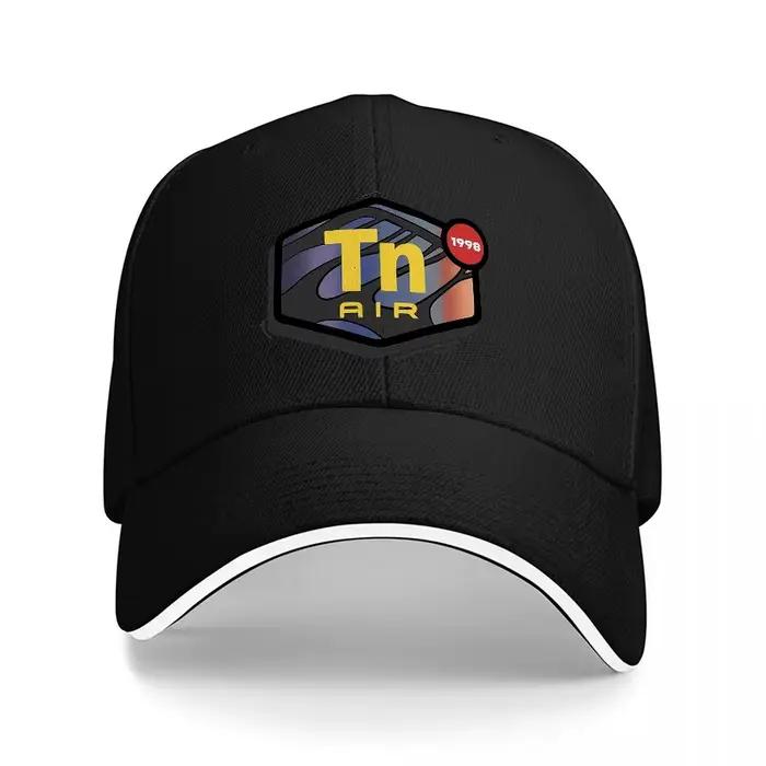 Casquette de baseball Tn Air 1998 noire avec patch coloré et bordure blanche