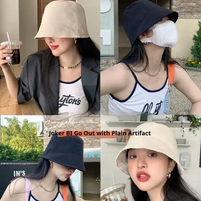 Chapeau pliable à large bord pour femme