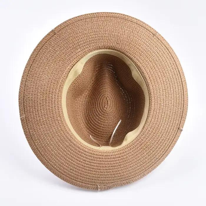 Chapeaux de paille RB avec lettres en métal à la mode pour femmes et hommes