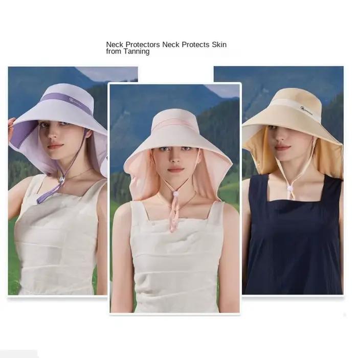 Chapeau pare-soleil anti-UV avec protection du cou et large bord